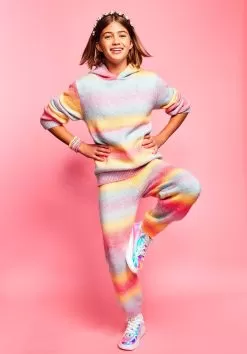 Sunset Knit Hoodie And Pants Set -Fashion Store set sunset knit hoodie and pants set lola the boys 29204395622502