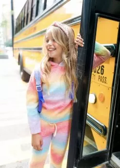 Sunset Knit Hoodie And Pants Set -Fashion Store set sunset sweater hoodie and pant set lola the boys 28369665687654