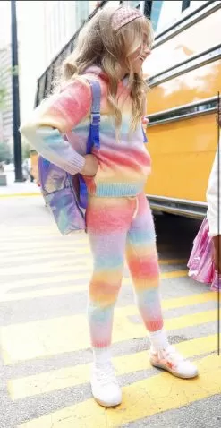 Sunset Knit Hoodie And Pants Set -Fashion Store set sunset sweater hoodie and pant set lola the boys 28369668472934