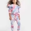 Tie Dye Ruffle Patch Jogger Set -Fashion Store set tie dye patch jogger set lola the boys 15533988741222
