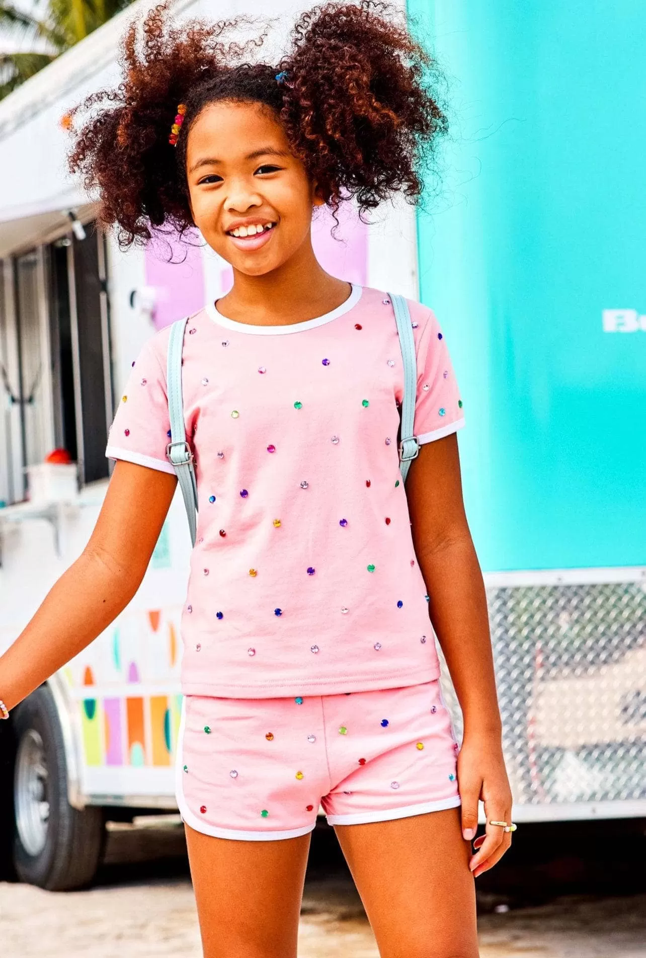 Women's Pink Gem Short Set 3 Women's Pink Gem Short Set