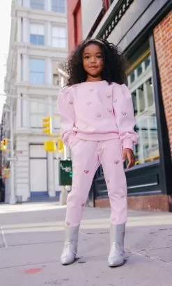 Embroidered Heart All Over Set -Fashion Store sets embroidered heart all over set lola the boys 29686604431462