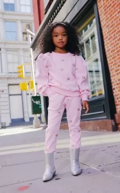 Embroidered Heart All Over Set -Fashion Store sets embroidered heart all over set lola the boys 29686604529766