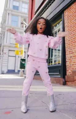 Embroidered Heart All Over Set -Fashion Store sets embroidered heart all over set lola the boys 29686604824678