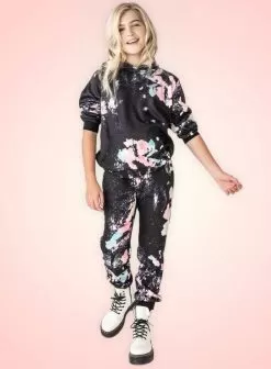 Women's Pink Splatter Paint Set