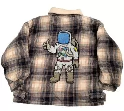 Plush Plaid Space Jacket -Fashion Store shearling plaid space jacket lola the boys 28946710036582