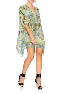 SHORT LACE UP KAFTAN SIGN OF PEACE