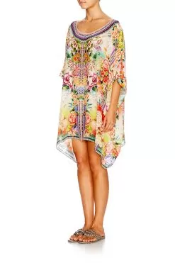 SHORT ROUND NECK KAFTAN FLOWER HOUR -Fashion Store shot 44 514