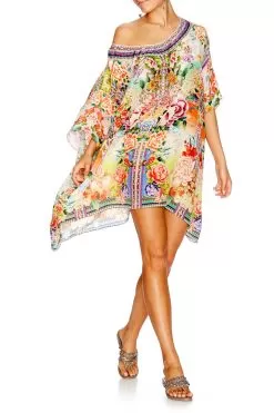 SHORT ROUND NECK KAFTAN FLOWER HOUR -Fashion Store shot 44 516