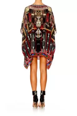 SHORT ROUND NECK KAFTAN IN A DALAI DAZE -Fashion Store shot 52 522 1