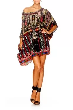 SHORT ROUND NECK KAFTAN IN A DALAI DAZE -Fashion Store shot 52 527