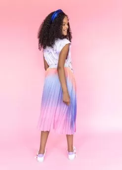 Sherbet Ombre Pleated Skirt -Fashion Store skirt sherbert ombre pleated skirt lola the boys 28705197391974