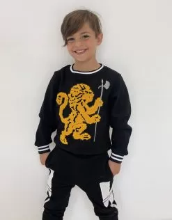 Lion's Crest Navy Crewneck 11 Lion's Crest Navy Crewneck -Fashion Store sweaters sweatshirts lions crest navy crewneck lola the boys 28485042143334