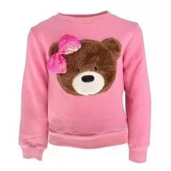 Teddy Bow Sweatshirt -Fashion Store sweaters sweatshirts teddy bow sweatshirt lola the boys 28400711925862