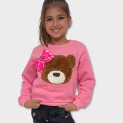 Teddy Bow Sweatshirt -Fashion Store sweaters sweatshirts teddy bow sweatshirt lola the boys 28428737347686