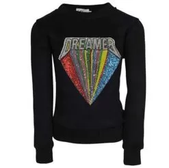 Women's Beaded Dreamer Patch Sweatshirt -Fashion Store sweaters sweatshirts women s beaded dreamer patch sweatshirt lola the boys 29100236275814