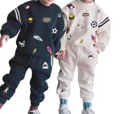 Varsity Patch Jogger Set Navy -Fashion Store varsity patch jogger set navy lola the boys 28922037764198