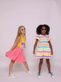 Zig Zag Rainbow Sequin Dress -Fashion Store zig zag rainbow sequin dress lola the boys 29604991598694